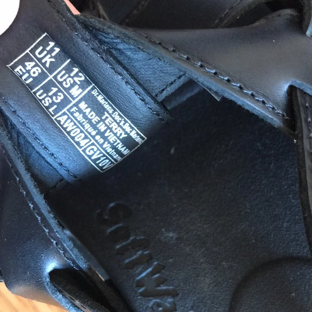 New Dr Martens Terry Sandal 12 or 13 black sandals